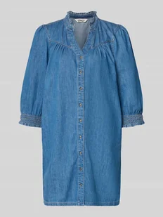 Zwiewna sukienka jeansowa z czystej Baqumwolle Model 'RAYA' - Sukienki Zwiewna sukienka jeansowa z czystej Baqumwolle Model 'RAYA' - Sukienki - miniaturka - grafika 1