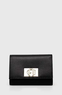Furla portfel skórzany damski kolor czarny - Portfele - miniaturka - grafika 1