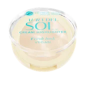 Rozświetlacze do twarzy i ciała - Bell Aura Del Sol Hypoalergiczny Kremowy Rozświetlacz do Twarzy 01 Sunset - miniaturka - grafika 1