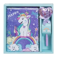 Notesy i bloczki - Zestaw prezentowy notes + długopis cekin - miniaturka - grafika 1