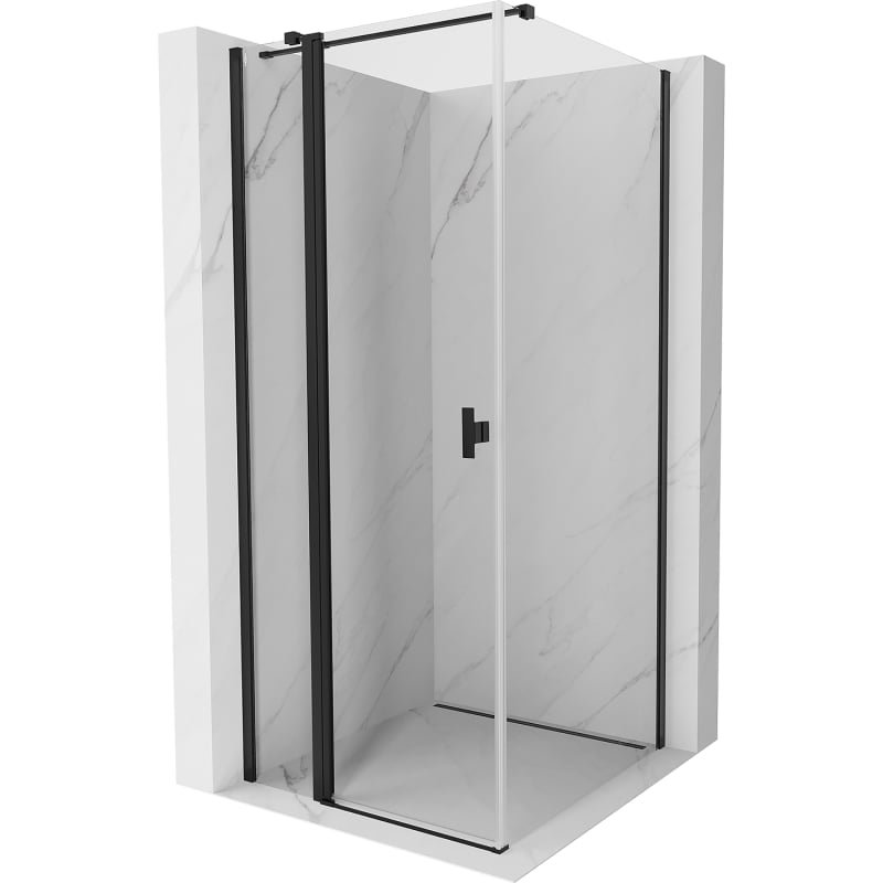 Mexen Mist T kabina prysznicowa uchylna 85 x 85 cm, transparent, czarna - 8A4T-085-085-70-00