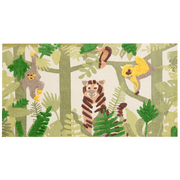 Dywany dla dzieci - Dywan dziecięcy bawełniany motyw dżungli 80 x 150 cm wielokolorowy JANHTO - miniaturka - grafika 1