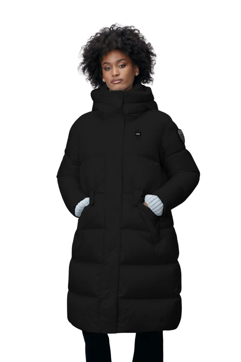 BLAUER Czarny damski płaszcz Lena Raincoat Long Jackets L
