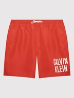 Kąpielówki dla chłopców - Calvin Klein Swimwear Szorty kąpielowe Intense Power KV0KV00006 Czerwony Regular Fit - miniaturka - grafika 1