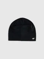 Czapki damskie - 4F Wełniana czapka beanie w kolorze czarnym - miniaturka - grafika 1