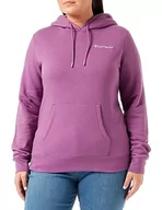 Bluzy damskie - Champion Legacy American Classics W-Script Logo Light Powerblend Fleece Damska bluza z kapturem, Fioletowy Zestaw, M - miniaturka - grafika 1