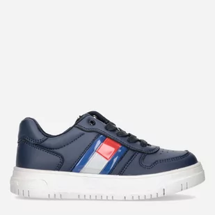 Buty sportowe dla dzieci Tommy Hilfiger Flag Low Cut Lace-up Sneaker T3X9-32867-1355800- 32 Blue (8052578204207_PL) - Buty dla chłopców - miniaturka - grafika 1