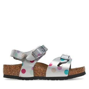 Sandały Birkenstock Rio As Kids 1029527 S Srebrny - Buty dla dziewczynek - miniaturka - grafika 1