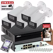 Zestawy do monitoringu - Monitoringu sklepu 5 kamer IP 8MPx Dahua IPC-HFW3841T-ZAS-27135 ZOOM Starlight Analiza SMD PLUS - miniaturka - grafika 1