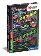 Puzzle - Clementoni, Puzzle, Super Kolor Glowing, Cars Glow Racers, 104 el. - miniaturka - grafika 1
