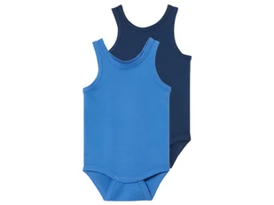 Lupilu Body niemowlęce z bawełny 2 sztuki Granatowy/niebieski 50/56 - Body dla niemowląt Lupilu Body niemowlęce z bawełny 2 sztuki Granatowy/niebieski 50/56 - Body dla niemowląt - miniaturka - grafika 1