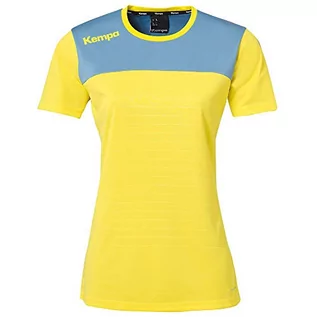 Koszulki i topy damskie - Kempa damska koszulka trykotowa Emotion 2.0 żółty Limonengelb/Dove Blau X-L - grafika 1