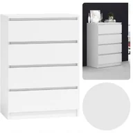 Regały - Komoda Szafka 4 Szuflady Nowoczesna M4 Regał Biała 70x97x40 Sypialni Salonu - miniaturka - grafika 1