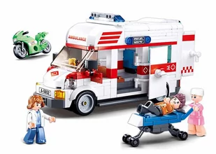 Klocki 328El Town Karetka Ambulans Pogotow Sluban - Klocki - miniaturka - grafika 1