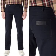 Spodnie męskie - Wrangler GREENSBORO Black CZARNE MATERIAŁOWE SPODNIE W34 L34 - miniaturka - grafika 1