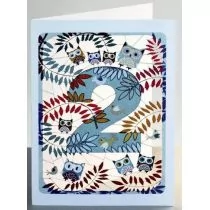 Forever Cards Karnet PM792 wycinany + koperta Urodziny 2 sowy - Kartki okolicznościowe i zaproszenia - miniaturka - grafika 1