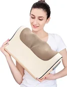 Masażery - Poduszka do masażu karku, ogrzewanie podczerwienią, masażer shiatsu, wtyczka EU, RP2-J-6 (złota) - miniaturka - grafika 1