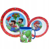 Zestawy naczyń dla dzieci - ZESTAW OBIADOWY do mikrofalówki: Super Mario (214) - miniaturka - grafika 1