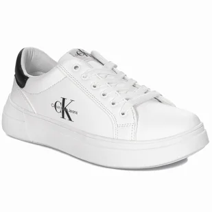 Calvin Klein Jeans Sneakersy damskie na platformie białe-38 - Sneakersy damskie - miniaturka - grafika 1