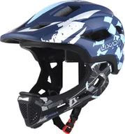 Kaski rowerowe - Dziecięcy kask rowerowy LIXADA, odpinany kask pełnotwarzowy, regulowany kask rowerowy dla dzieci, niebieski - miniaturka - grafika 1