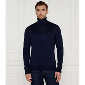 Swetry męskie - GUESS Golf EBENEZER | Slim Fit | z dodatkiem jedwabiu - miniaturka - grafika 1