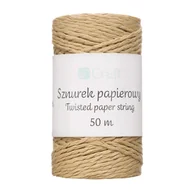 Półfabrykaty do biżuterii - SZNUREK PAPIEROWY SKRĘCANY 50M KRAFT SPSZ-019  DP CRAFT 5903925010619 - miniaturka - grafika 1