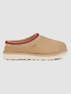 Kapcie damskie - UGG Skórzane kapcie "Tasman" w kolorze beżowym - miniaturka - grafika 1