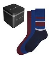 Skarpetki męskie - FALKE Mężczyźni Skarpety Happy Box Mix 3-Pack M SO Bawełna jednokolorowe 3 Pak, Wielokolorowy (Sortiment 0020), 39-42 - miniaturka - grafika 1