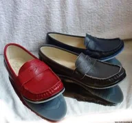 Mokasyny damskie - mięciutkie skórzane MOKASYNY czerwone 36 - miniaturka - grafika 1