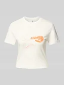 Koszulki i topy damskie - T-shirt o kroju regular fit z czystej bawełny model ‘KELLY LIFE’ - miniaturka - grafika 1