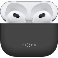 Akcesoria do słuchawek - Apple Etui Pokrowiec FIXED Silky pro Airpods 3 2021 FIXSIL-816-BK) - miniaturka - grafika 1