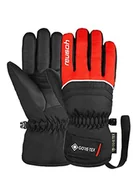 Rękawiczki - Reusch Dziecięce Teddy Gore-tex wiatroszczelne i wodoodporne, ciepłe rękawice narciarskie, rękawice sportowe, rękawice śniegowe, do jazdy na sankach, rękawiczki zimowe, czarne/czerwone, rozmiar 4,5 - miniaturka - grafika 1