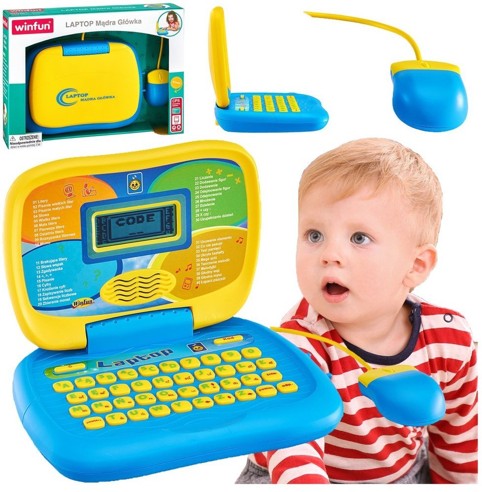 Komputerek laptop dla dzieci edukacyjny 40zabaw