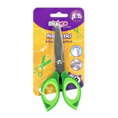 Nożyczki - Nożyczki szkolne dla leworęcznych i praworęcznych Strigo zielone - miniaturka - grafika 1