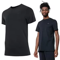 Koszulki męskie - 4F Koszulka męska, Ciemny niebieski, M - miniaturka - grafika 1