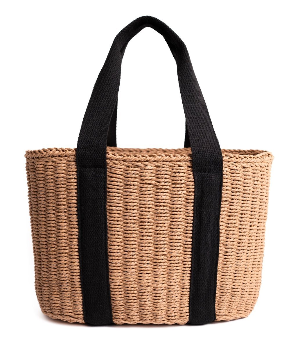 Torebka Koszyk Pleciona Damska Słomkowa Do Ręki Na Lato Plażowa Miejska