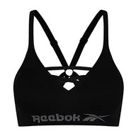 Koszulki i topy damskie - Reebok Damski bezszwowy biustonosz Maryna czarny bazowy top, Czarny, S - miniaturka - grafika 1