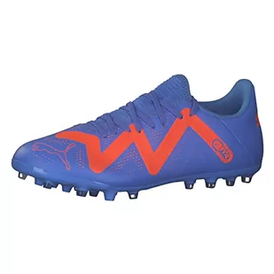 PUMA Męskie buty piłkarskie Future Play Mg, Blue Glimmer Puma White Ultra Orange, 41 EU - Piłka nożna - miniaturka - grafika 1