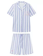 Koszule męskie - Women'secret Piżama Koszula męska Krótki 100% Bawełna Liliowy Sąsiad Blondynka, Średni niebieski, S - miniaturka - grafika 1