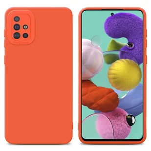 Pokrowiec Etui Do Samsung Galaxy A51 4G / M40s w FLUID POMARAŃCZA TPU Silikonowe Obudowa Ochronny Case Cover Cadorabo - Etui i futerały do telefonów - miniaturka - grafika 1