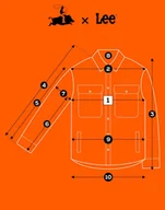 Koszule damskie - Lee UTILITY OVERSHIRT luźna koszula katana damska z dodatkiem wełny S - miniaturka - grafika 1