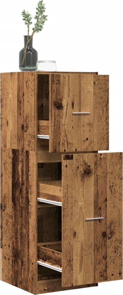 vidaXL vidaXL Szafka apteczna, stare drewno, 40x41x118 cm