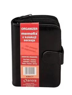 MEMOFIX Organizer K/SA-77 czarny - Notesy i bloczki - miniaturka - grafika 1
