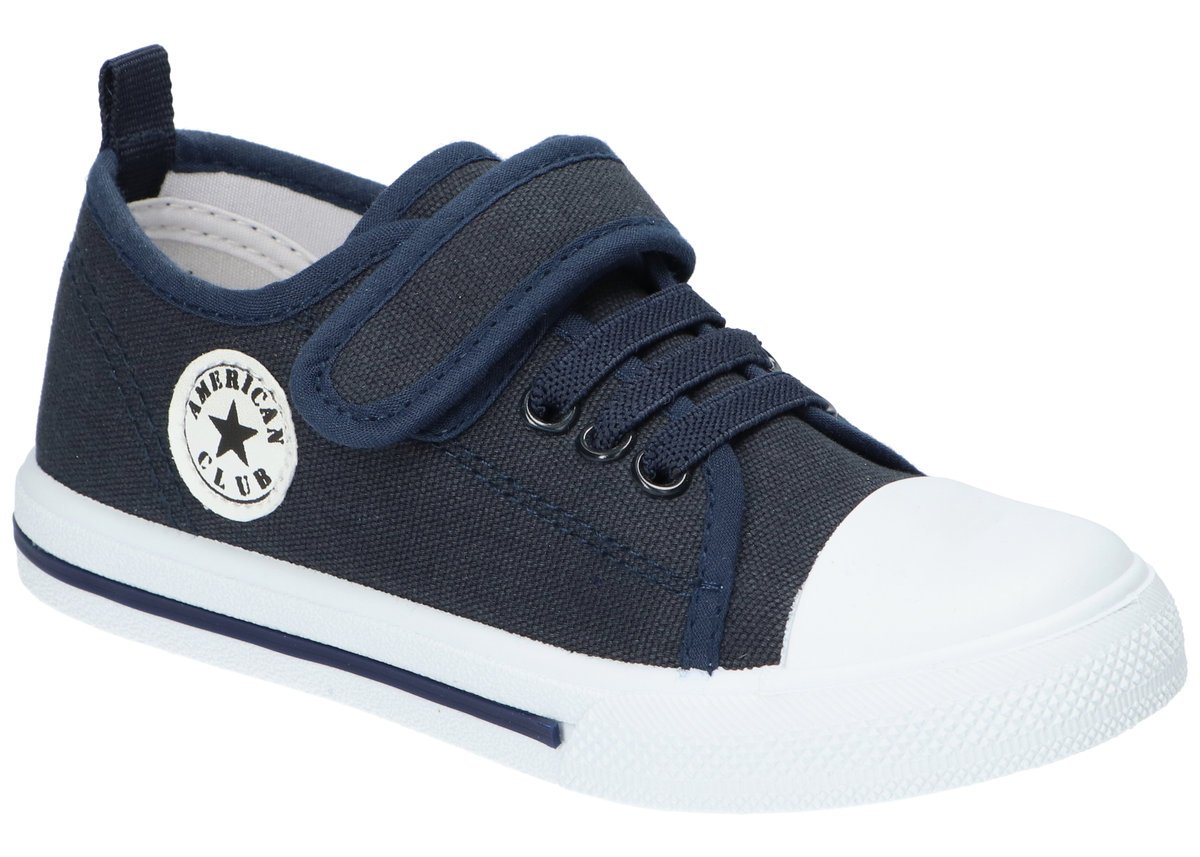 AMERICAN CLUB TEN176 TENISÓWKI TRAMPKI DZIECIĘCE WKŁADKA SKÓRZANA NAVY 26