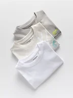 Koszulki dla chłopców - Reserved - Bawełniany t-shirt 3 pack - jasnoszary - miniaturka - grafika 1