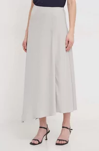 Calvin Klein spódnica kolor szary midi rozkloszowana - Spódnice - miniaturka - grafika 1