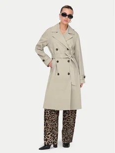 ONLY Trencz Leja 15336402 Beżowy Regular Fit - Kurtki damskie - miniaturka - grafika 1