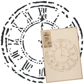 Scrapbooking - Szablon malarski wielokrotny // ZEGAR ŚCIENNY – TARCZA // 43x46cm - miniaturka - grafika 1