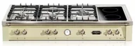 Płyty gazowe do zabudowy - Płyta ceramiczno-gazowa LOFRA Range Top Dolcevita 120 AVORIO TRBI126/5C/Bronze - miniaturka - grafika 1