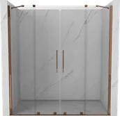 Ścianki i drzwi prysznicowe - Mexen Velar Duo drzwi prysznicowe rozsuwane 180 cm, transparent, różowe złoto - 871-180-000-02-60 - miniaturka - grafika 1